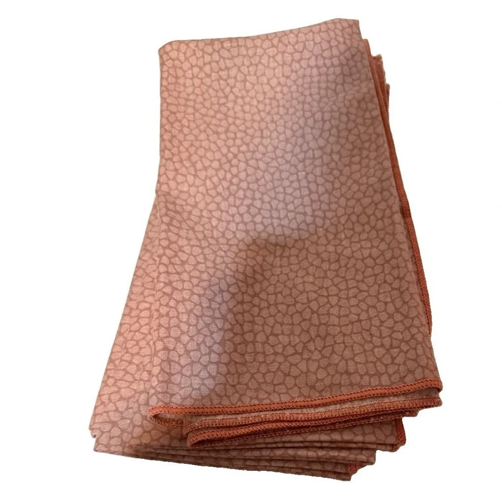 Vintage Mid Century Napkins Thick Burnt Orange 17